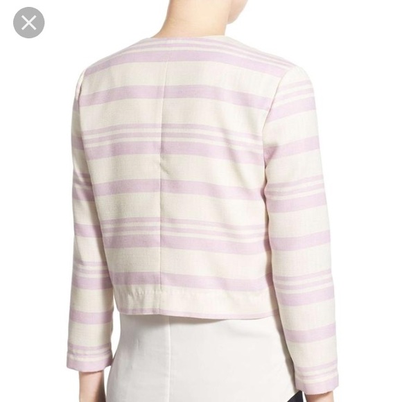 ๐cupcakes & cashmere>crop stripe jacket NWT - Picture 2 of 4